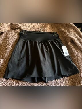SPANX Black Circle Skater Skirt with Built-In Shorts